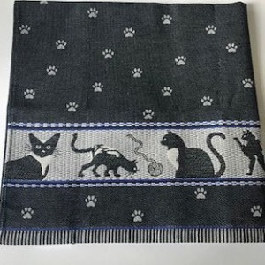 Hand- en Theedoek - Katten - Zwart